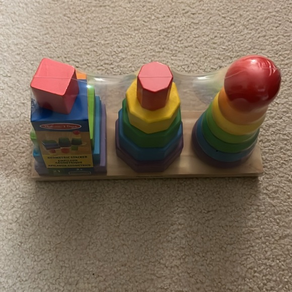 Melissa and Doug geometric stacker for toddler - Picture 2 of 2